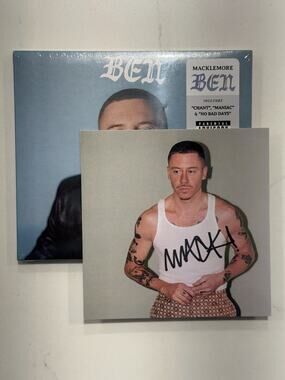 Macklemore SIGNED Ben CD Album Official The Heist Brand New AUTOGRAPHED #4